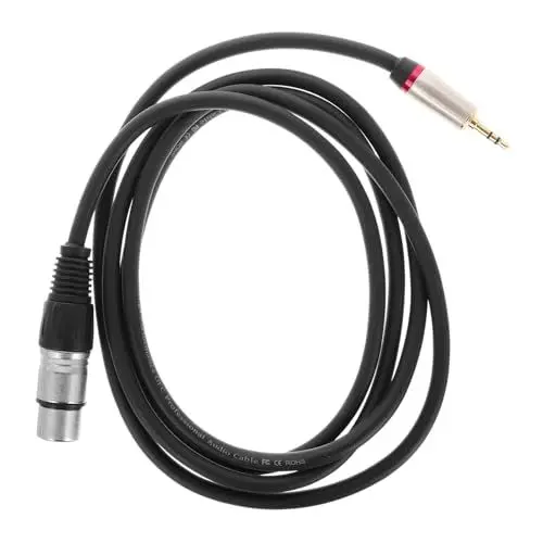 Produktbild: Toyvian Audioleitung Audio Kabel XLR-Adapter Kabel für Audioausrüstung Deutsches Audiokabel-Verbindungskabel TRS-Kabel Mini-XLR-Anschlusskabel XLR-Stecker auf Buchse vernickelt Black