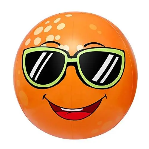 Produktbild: Toyvian Aufblasbares Sprinkler-Spielzeug, Strandball-Sprinkler für Kinder, Riesiger orangefarbener Sprinkler-Ball-Wasserspielzeug mit 31,4 Zoll Durchmesser für Kinder, Kleinkinder