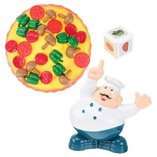 Produktbild: Toyvian Balance Pizza Game Toys Pizza Topple or Whole Family Pizza Pile- Up Stacking Balancing Desktop Game Toys Childrens Early Education Toys for 2-4 Years Old Kids