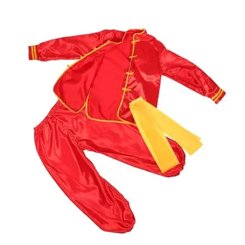 Produktbild: Toyvian Bequemer Junge Mädchen Kampfsportbekleidung Traditioneller Chinesischer Kung-fu-Anzug Robuste Tai-chi-übungsoutfit Für Training Und Wettkämpfe