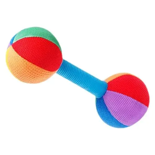 Produktbild: Toyvian Buntes Hantelspielzeug -hantel- Weiche Beißspielzeug Für Kleinkinder Weihnachts-goodie-bag-füller Kleinkind Rasselt Sensorisches Spielzeug Stoff Kleine Hantel Fassen Baby