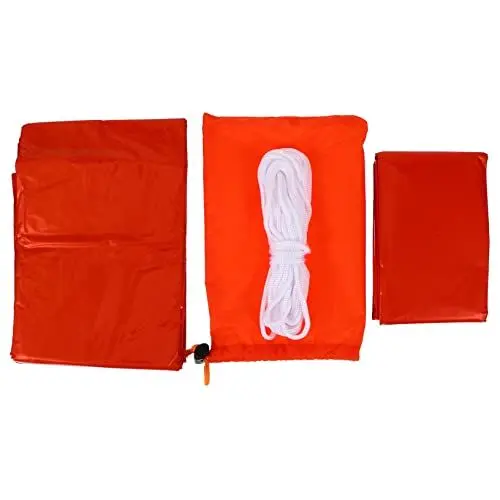 Produktbild: Toyvian Camping Tabernakel Leicht Vlies Notfall Campingausrüstung Tasche Hitze Schlafsack Hilfszelt dreieckiges Außenzelt Zelt für unterwegs Camping -Zelt Reißfestes PE-Material Orange