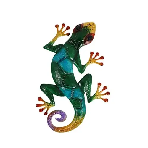 Produktbild: Toyvian Eisen Gecko Statue Für Außenbereich Garten Gecko Dekoration Wand Ornament Simulation Schmuck Heimdekoration Für Schlafzimmer Und Wohnzimmer