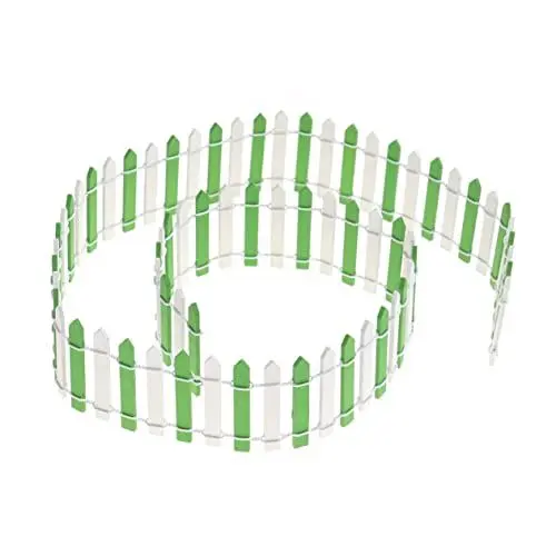 Produktbild: Toyvian Zaun Miniatur Gartenzaun 5x90cm Mini Hauszaun Weihnachtsbaumzaun Miniaturzaun 2 Farben