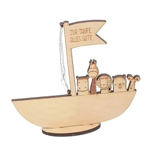 Produktbild: Toyvian Einzigartiges Holzdekor Geldklammer Taufgeschenk Taufe Karte Baby Shower Favor