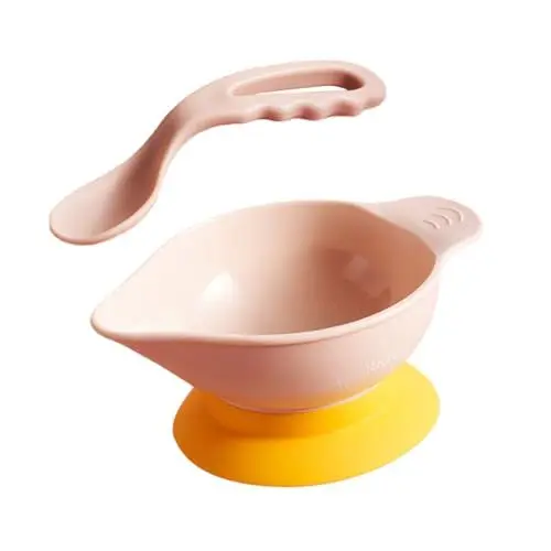 Produktbild: Toyvian 1 Set Babyschüsseln Aus Silikon Mit Strukturbeule – Babyschüsseln Und -löffel Für Säuglinge Erste-phase-fütterung Ohne Griff Auslaufsicheres Design