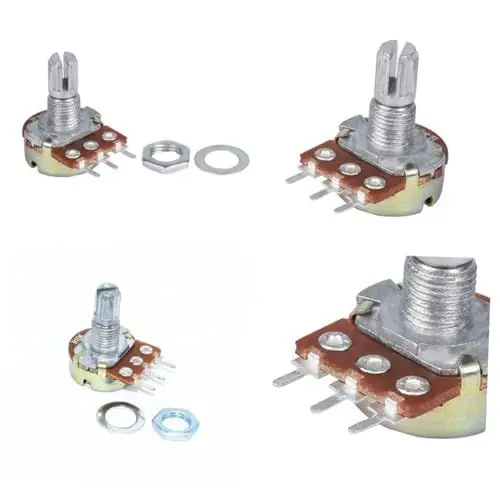 Produktbild: Toyvian Potentiometer Mit Langem Knurltem Geteiltem Audio-potentiometer Bass-gitarre Lautstärke Und Tone-regler Langlebig Und Vielseitig Einsetzbar