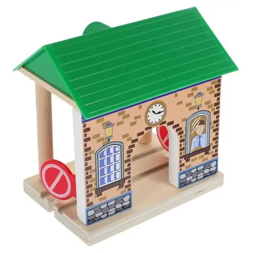 Produktbild: Toyvian Holzeisenbahnmodell und Mädchenspielzeug Jungen und Mädchen Modelleisenbahn Spielzeug Rollenspiel Zug Bahnhof