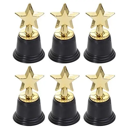 Produktbild: Toyvian Goldener Sterne-Trophäe, Belohnungspreise, Pokal, Wettkampf, für Kinder, 4 Stück 34 Golden+Black