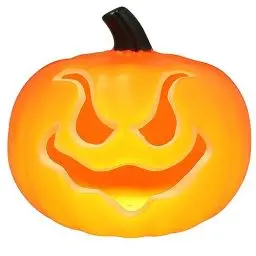 Produktbild: Toyvian Halloween-nachtlicht Spukhauslaterne Bauernhaus-kürbislampe Herbst-kürbis-dekor Halloween-tischlampe Beleuchtete Kürbisfiguren Kürbis Leuchtet Im Dunkeln Belohnung Plastik Drinnen