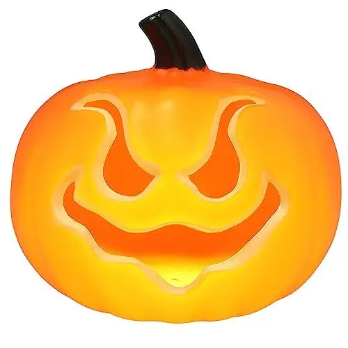 Produktbild: Toyvian Halloween-nachtlicht Spukhauslaterne Bauernhaus-kürbislampe Herbst-kürbis-dekor Halloween-tischlampe Beleuchtete Kürbisfiguren Kürbis Leuchtet Im Dunkeln Belohnung Plastik Drinnen