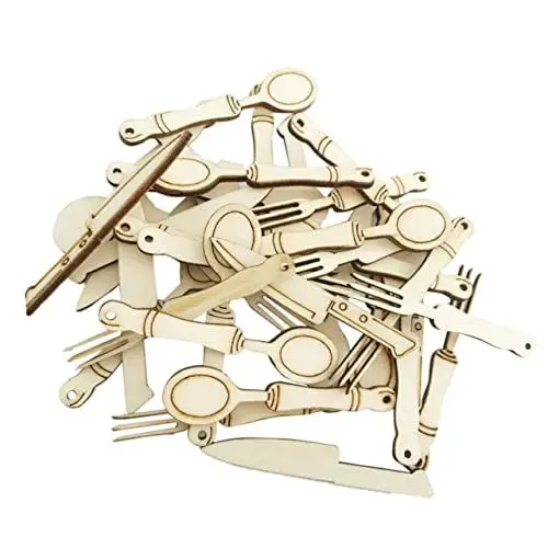 Produktbild: Toyvian Holz-Utensilien 30st Geschirr Besteck Kunsthandwerk Handbuch Bambus Hölzerne Utensilien