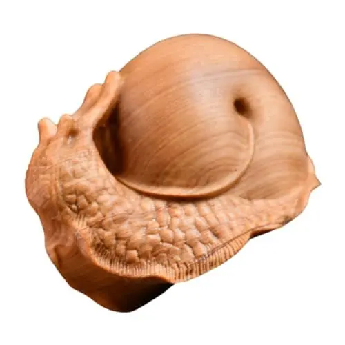 Produktbild: Toyvian Holz Schnecke Statue Handgefertigte Tierfigur Aus Massivem Holz Für Wohnzimmer Schreibtisch Und Garten Kreative Deko Mit Verspieltem Design Langlebig Und Stilvoll