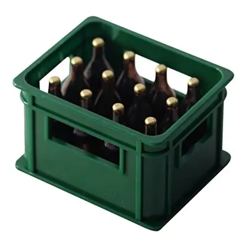 Produktbild: Toyvian Kasten Mini-Bierimitat Minifiguren Bierkrüge Lieferungen Spielzeuge Modelle Mini- - kleines schmücken Kuchen Weinflasche Bierkiste Zubehör Baby Spielzeugzimmer Harz