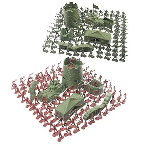 Produktbild: Toyvian 200-teiliges Spielzeugset Aus Kunststoff Soldatenmodell Spielzeug Für Jungen Sandtisch Modell Soldatenfiguren Zubehör-Set