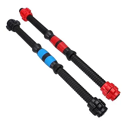 Produktbild: Toyvian Langhantelset Mit Verbindungsstangen Hantelverbinder Und Stangen Für Gewichtheberausrüstung Inklusive Roten Und Schwarzen Muttern Für Fitnessstudio