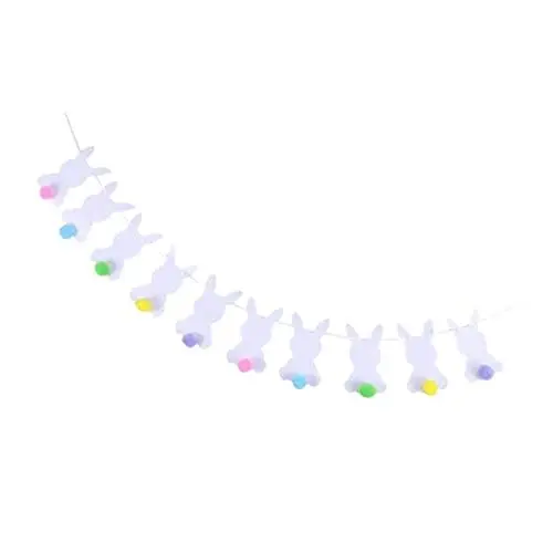 Produktbild: Toyvian Mädchen Ostern Party Banner mit Weißen und Bunten Kugeln Kreative Layout