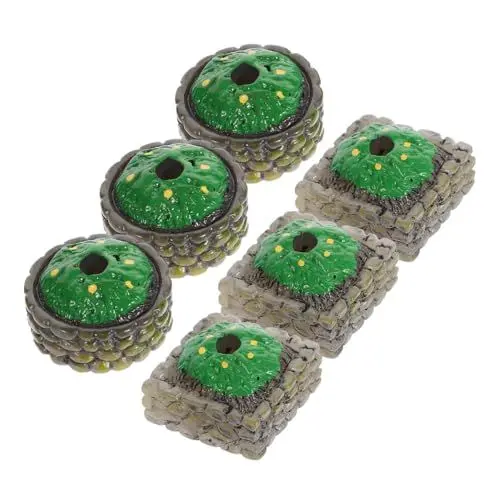 Produktbild: Toyvian Miniatur Statue 6 Stücke Rundes Parterre Dekoration Stabile Basis für Garten und Tisch Selbstgemacht Bastelmaterial für Außendekorationen für Garten