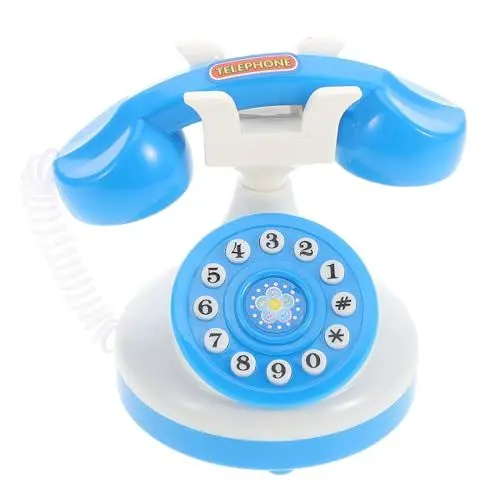 Produktbild: Toyvian Kids Play Telefon Spielzeug Interaktives Mini-Telefon Blau Für Rollenspiele Fördert Kommunikation Und Kreativität Bei Kleinkindern Ohne Batterien Für Sichere Nutzung