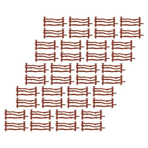 Produktbild: Toyvian Outdoor Spielzeug 60 Stücke Lattenzaun Garten Lattenzaun Zubeh?r Gartenzaun Zaunelement Friesenzaun für Blumentopf Modellbau Feengarten Micro Landschaft Dekoration Terassendeko