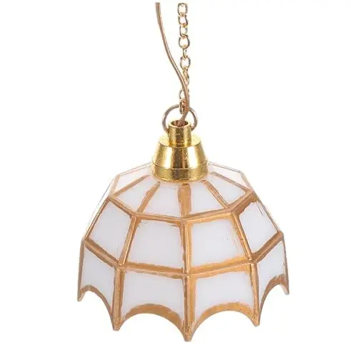 Produktbild: Toyvian Puppenhaus-Kronleuchter Feengarten Zubehör Puppenhaus-Hängelampen Puppenhaus Deckenlampe Puppenhaus Beleuchtung puppenhaus licht Miniatur-Deckenbeleuchtung Puppenstubentisch Metall