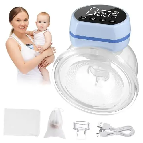 Produktbild: Toyvian Rosa Muttermilchpumpen automatische Freihändige Stillpumpe tragbare kabellose unsichtbar Auszieher Baby Kieselgel