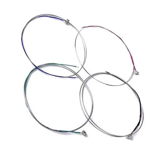 Produktbild: Toyvian Satz Elektrischer Geigenstich 4/4 Geigensaite geigensaiten violin strings Bass-Zubehör Bassbrücke ersetzen Violine E-Bass Musikinstrument Student Gitarrensaite