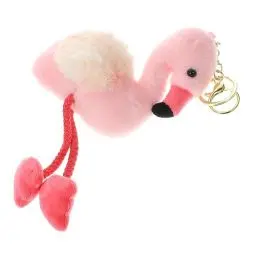 Produktbild: Toyvian Schlüsselbund Schlüsselanhänger Geldbörsen Flauschige ästhetische Mini-Flamingo-Stofftier Tasche hängende Dekoration Geldbeutel-Anhänger gefüllter Flamingo Taschen Zubehör Ornament