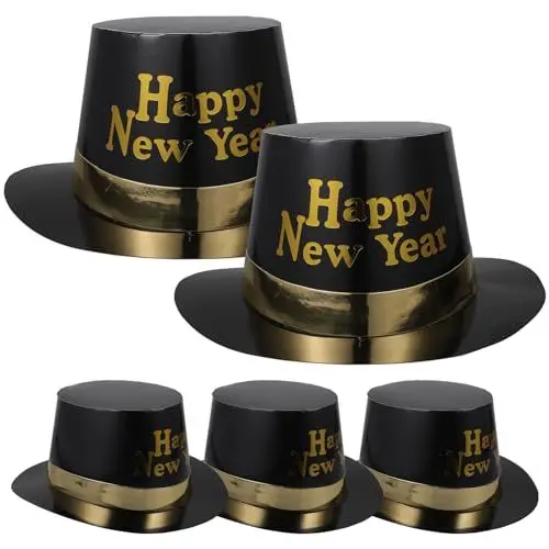 Produktbild: Toyvian Silvester-Party-Zylinder 5 Stück 2024 Silvester-Partyhut Nye-Legacy-Zylinder Feiern Partyhüte Outfits Silvester-Partyzubehör