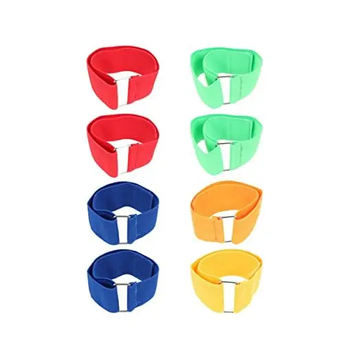 Produktbild: Toyvian 3 Bein RennbäNder Spiele für Teamaktivitäten 8pcs Dreibeiniges Kinder Rennband Karnevalsspielband Elastische Krawatte Dreibeiniges für Outdoor Spiele Partys Wettbewerbe