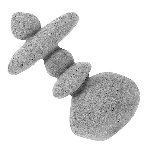 Produktbild: Toyvian Stein Gestapelte Steinornamente Skulptur Aus Gestapelten Steinen Rock-Balancing-Zen Zen-Garten-Set Steinhaufenskulptur Steinhaufen-gartenstatue Blumendekor Heimstein Natürlich Harz