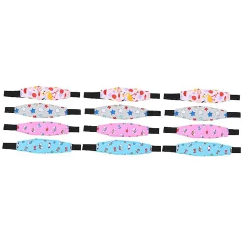 Produktbild: Toyvian Stirnbänder Für Kinder 12 Stk kindersitz Nacken Kinderwagen Kopfkissen Stirnband Kleinkind Kopfstütze reine Baumwolle Kleinkind Stirnband