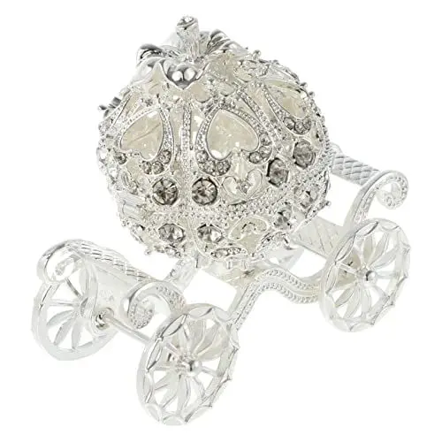 Produktbild: Toyvian Strass-Kürbis-Wagen-Box Schmuckkästchen Kürbis-Schmuckkästchen Mit Scharnier Kristall-Schmuckkästchen Hochzeitsdeko Kürbis-Aufbewahrungsbox Für Frauen Kleine