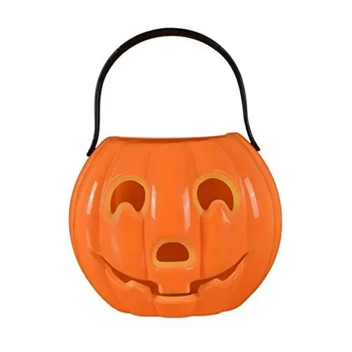 Produktbild: Toyvian Tragbare Kürbislaterne Halloween-JackoLantern Beleuchten Sie Halloween-Dekorationen Trick or Treat Eimer Aufleuchten Halloween-partytüten Vorratsbehälter PVC Kind Niedlich