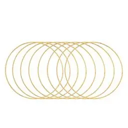 Produktbild: Toyvian Traumfänger Ringe Metall Makramee Ring Golden Rund Metallringe 10cm 10 Stück Drahtring DIY Basteln Kranz Rahmen Handwerk Material Festival Party Dekoration