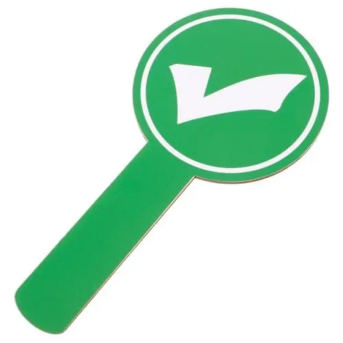 Produktbild: Toyvian True-False-Paddel Für Klassenzimmer-Abstimmungspaddel Praktischer -Klassenzimmer-Veranstaltungsbedarf Plastik-Grün-Rot-Ja- Oder-Nein-Paddel True-False-Paddles Für Schüler Im