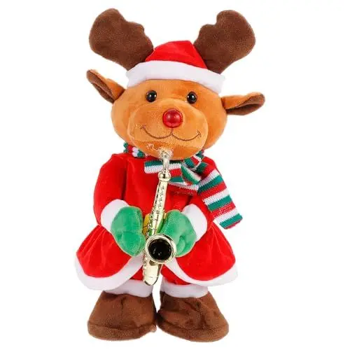 Produktbild: Weihnachtsfigur Elch Walking Deer tanzend elektrisches Spielzeug lustiges Geschenk für Kinder Weihnachten Party Zubehör