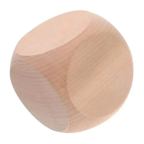 Produktbild: Toyvian Würfel Holzhandwerk bastelmaterial brettspiele Holzblock Holz Blöcke Gesellschaftsspiele Paar Spielblöcke Trinkspiel Rohling aus Holz leeres Brettspiel Holzblöcke zum Basteln Beige
