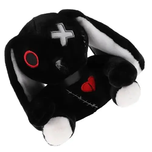 Produktbild: Toyvian gruseliger Gothic-Plüschhase Geburtstagsgeschenke Halloween-Gothic-Kaninchen Halloween Halloween assecoires Comfy gotisch Spielzeug Puppe Plüschtier Baby PP Baumwolle