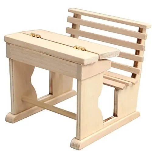Produktbild: Toyvian/Stuhl Schreibtisch Puppe Zubehör Tisch Fantasievoll Foto Puppenhaus Schreibstütze Miniatur Kinder Requisiten Dekoration Statue Winzige Figur Szene Klassenzimmer Mikro