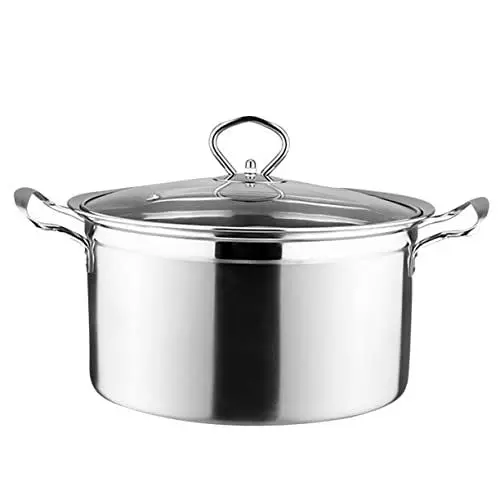 Produktbild: TOYZFRIENDY Induktionskochtopf Suppentopf Edelstahl Dampftopf Multifunktions Kochgeschirrtopf Antiüberlauf Antihaft Hotpot Mit Glasdeckel Für Verschiedene Wärmequellen