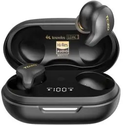 Produktbild: TOZO X1 Bluetooth Kopfhörer,Kopfhörer Kabellos Bluetooth mit Hybrid Dynamik und Balanced Armature Treiber,OrigX Pro,LDAC Hi-Res Audio,App Steuerung, 42dB ANC ENC Noise Cancelling Kopfhörer - Schwarz