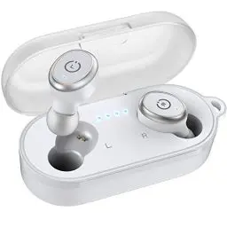 Produktbild: TOZO T10 Kopfhörer Kabellos Bluetooth 5,3 Bluetooth Kopfhörer mit 45 Std Akkulaufzeit, Stereo In Ear Kopfhörer, IPX8 Wasserdicht Headset, In Ear Ohrhörer mit Mikrofon Premium Bass für Sport - Weiß