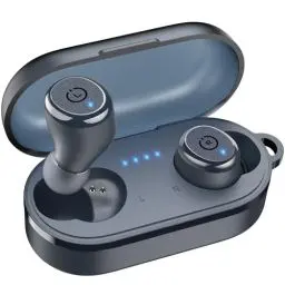 Produktbild: TOZO T10 Mini Bluetooth Kopfhörer 5,3 Kopfhörer Kabellos Bluetooth mit App, 55 Std Akkulaufzeit, IPX8 Wasserdicht In Ear Ohrhörer, ENC Noise Cancelling Kopfhörer mit Tiefer Bass für Sport - Blau