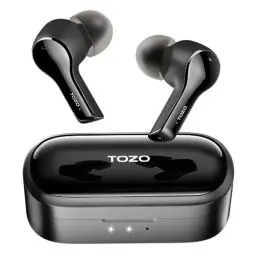 Produktbild: TOZO T9 Kopfhörer Kabellos Bluetooth 5.3 Bluetooth Kopfhörer, In Bluetooth Kopfhörer, Anruf Noise Cancelling Kopfhörer mit 4 Mikrofon, Tiefer Bass, IPX7 Wasserdichte,Typ-C und kabelloses Laden,Schwarz