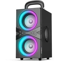 Produktbild: TPBEAT Bluetooth Lautsprecher, 80W Peak Bluetooth Box Groß, Bass Boost, with Party LED Lampe, 100dB Loud Sound TWS Stereo Party Musikbox Bluetooth Groß,18H Spielzeit, für Outdoor Party/Camping