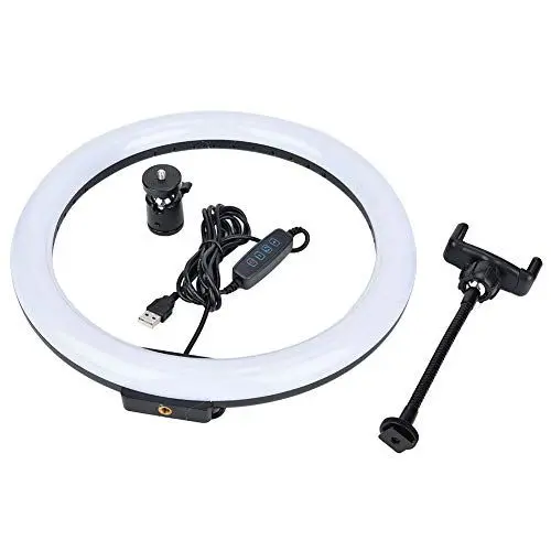 Produktbild: LJJ-30 12W 12 Zoll 160LED Dimmbares Ringlicht 3200K-5600K mit Kugelkopf-Telefonclip für Make-up, Fotografie, Videoaufnahmen UVM.