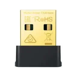 Produktbild: TP-Link Archer T2UB Nano AC600 Nano Wi-Fi Bluetooth 4.2 USB Adapter(2.4GHz 200Mbps, 5GHz 433Mbps, Nano-Größe, unterstützt Win 11/10/8.1/8/7, WPA3-Verschlüsselungsstandards, Bluetooth 4.2)