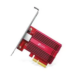 Produktbild: TP-Link Archer TX401 10Gbit/s PCIe-Adapter (CAT6A-Ethernet-Kabe, Kühlkörper, kompatibel mit Windows 10 / 8.1 / 8/7, Windows Servern und Linux, Platzsparender Einsatz) rot