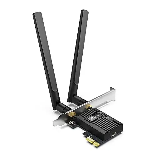 Produktbild: TP-Link Archer TX55E AX3000 Wi-Fi 6 Bluetooth 5.2 PCIe-Adapter, max 2402 Mbit/s 5 GHz und max 574 Mbit/s 2,4 GHz, WPA3-Verschlüsselungsstandard, MU-MIMO, Unterstützt nur Windows 11/10 (64-bit)